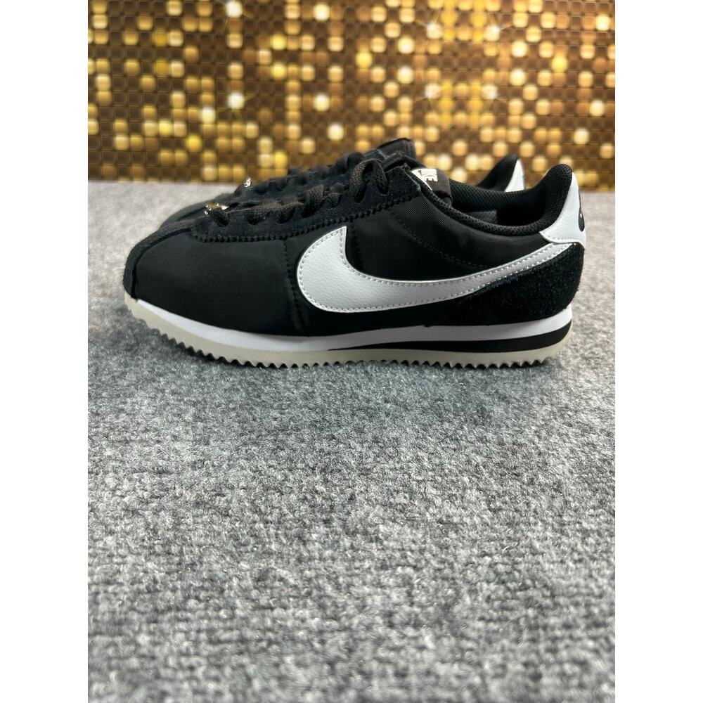 Nike Cortez Black White Women's Sneakers Size 6 Nylon Suede Casual Shoes - Picture 6 of 12